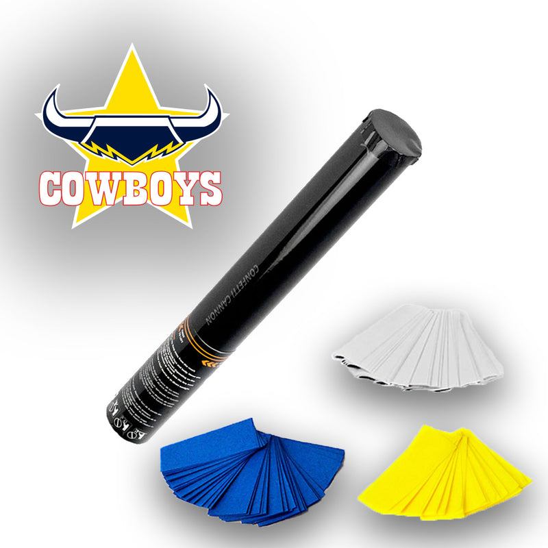 NRL Cowboys Confetti and Streamer Cannons