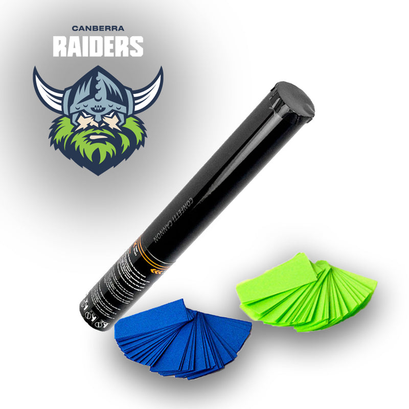NRL Raiders Confetti and Streamer Cannons
