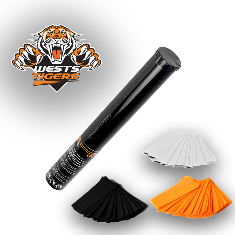 NRL Tigers Confetti and Streamer Cannons