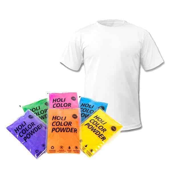 Holi Powder Mixed 75g Pack & T-Shirt